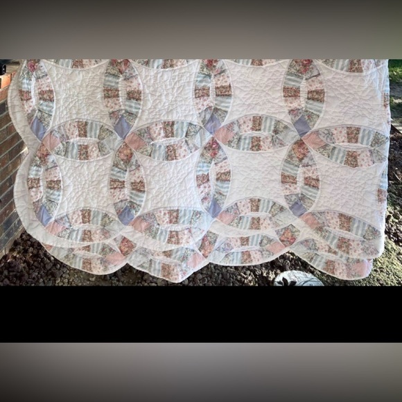 Antique-Quilt Eternal Rings Scallop Edge ✨Cotton/PICS/queen/full